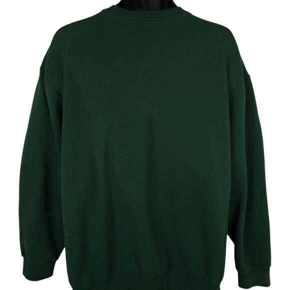 Vintage Blank Sweatshirt Mens Size 2XL Green Y2K Russell Athletic Crewneck - Picture 2 of 6